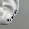 Black and white star wing full piercing set
