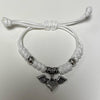 White angel heart twist bracelet