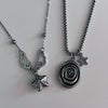 Spiral star necklace