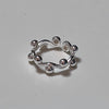 Ball twist sterling silver ring