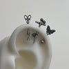 Chrome helix piercing set