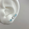 Pastel blue star wing piercing set
