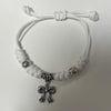 White ribbon twist bracelet