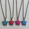 Plaid star necklace