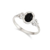 black stone sterling silver ring