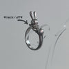 Bunny roll sterling silver ring