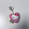 Pink heart kitty keychain