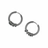 10mm Silver mini 5 ring hoop earrings
