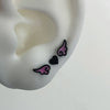 Purple heart wing piercing set