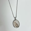 White cat necklace
