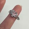 Pink heart double melt ring