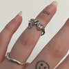 Double heart melt ring