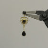 Gold cupid heart mini drop earrings