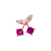 Rose gold hot pink cherry piercing