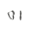 Mini bling heart hoops