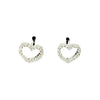 Dainty rhinestone mini heart hoops