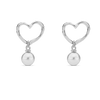 Heart melt pearl drop earrings