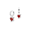 Red love devil hoop earrings