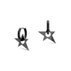 Titanium shooting star hoop earrings