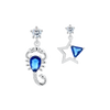 Mix and match star scorpion earrings