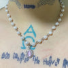 Baby pink pearl necklace