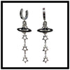space star drop hoop earrings