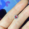 Deep pink Heart rhinestone stud piercing