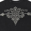Embroidery cross skull short sleeve black mineral