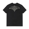 Embroidery cross skull short sleeve black mineral