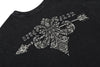 Embroidery cross skull short sleeve black mineral
