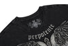 Embroidery cross skull short sleeve black mineral