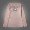 Ribbon skull long sleeve vintage pink