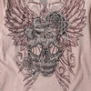 Ribbon skull long sleeve vintage pink