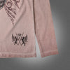 Ribbon skull long sleeve vintage pink