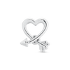 Arrow twisted heart piercing