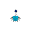 Water blue angel heart piercing