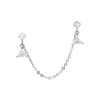 Triangle chain double bling piercing