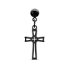 Classic black mid cross piercing