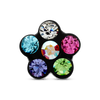 Black multi flower piercing