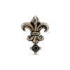 Fleur de lis black gem piercing
