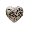 Goth swirl heart stud piercing