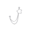 Classic star double chain piercing