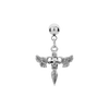 Skull cross wing piercing