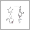 Mix and match star bunny drop earrings