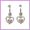 Spike heart set earrings and earrings