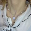 Moonstone heart necklace