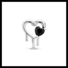 Black heart melt piercing