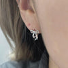Ribbon tie mini hoop earring