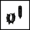 Black spike hoop earrings