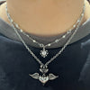 Angel heart crown necklace